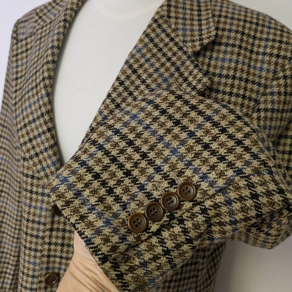 Hugo Boss Wool Cashmere Blend Tweed Check Blazer Jacket  3 Button Approx Medium* - Picture 11 of 16